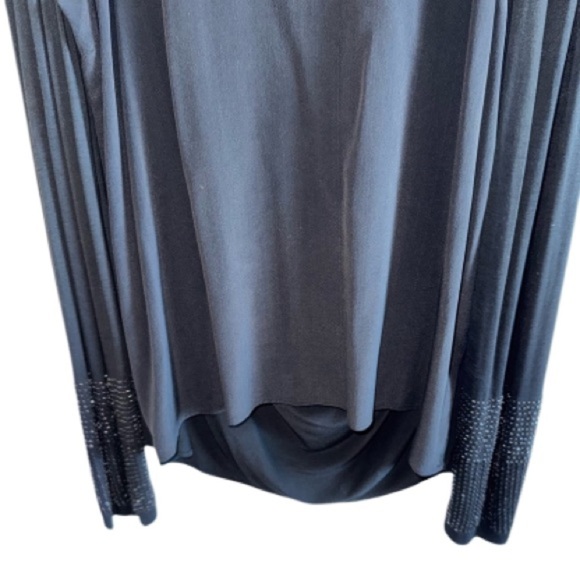 Elie Tahari Black Drapey Back Beaded Cuffs Sz XL - Picture 9 of 13